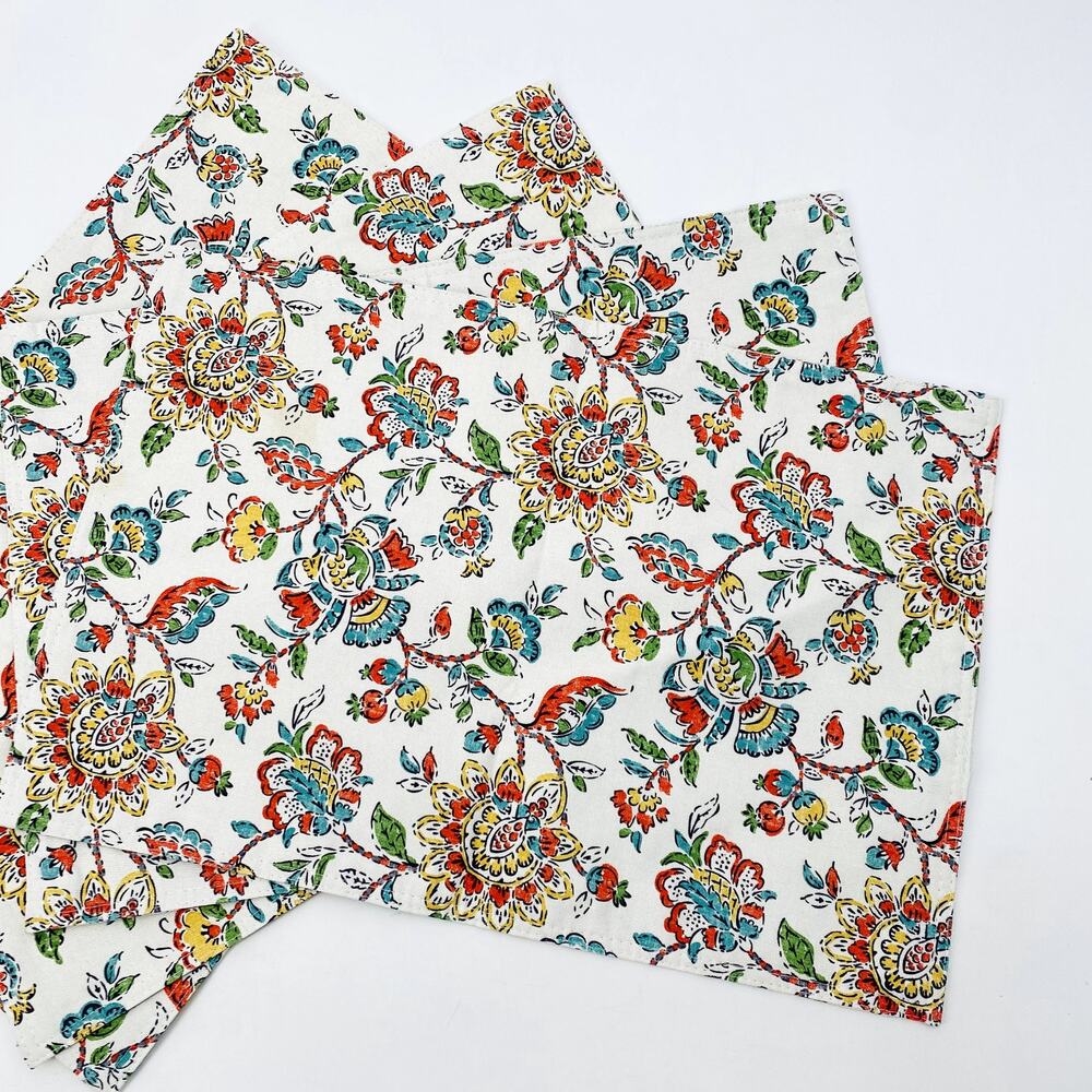 Tabitha Webb white floral placemats set of 4